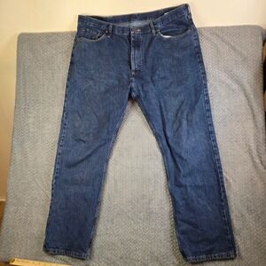 Wrangler Men's Jeans 40x30 Blue Denim Regular Fit Straight Leg Classic
